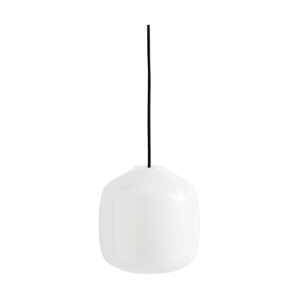 HAY Buoy pendant lamp Ø20 cm Opal glass-soft black | Scandinavian Design | Pendant lamps | White