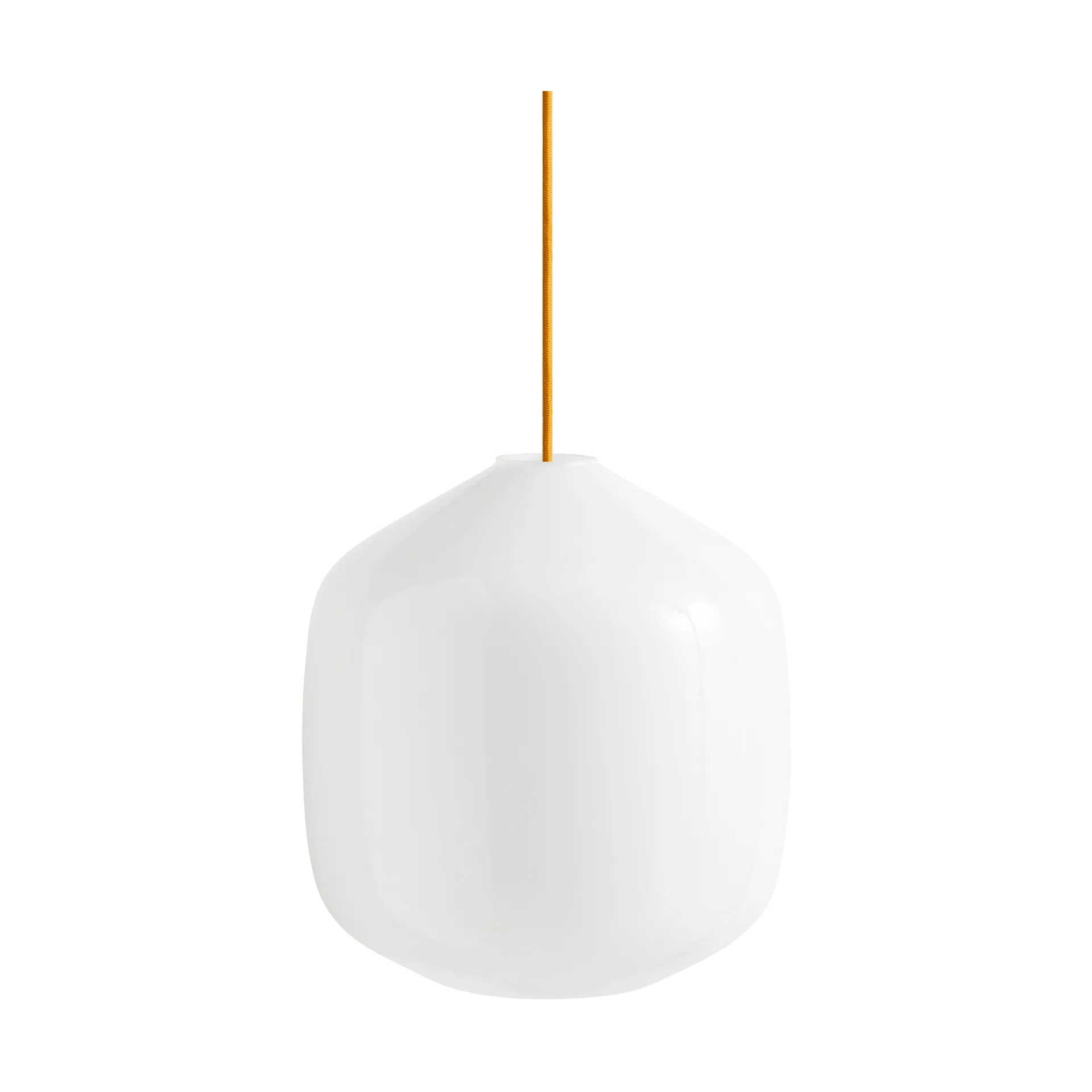 Buoy pendant lamp Ø30 cm, Opal glass-amber yellow HAY