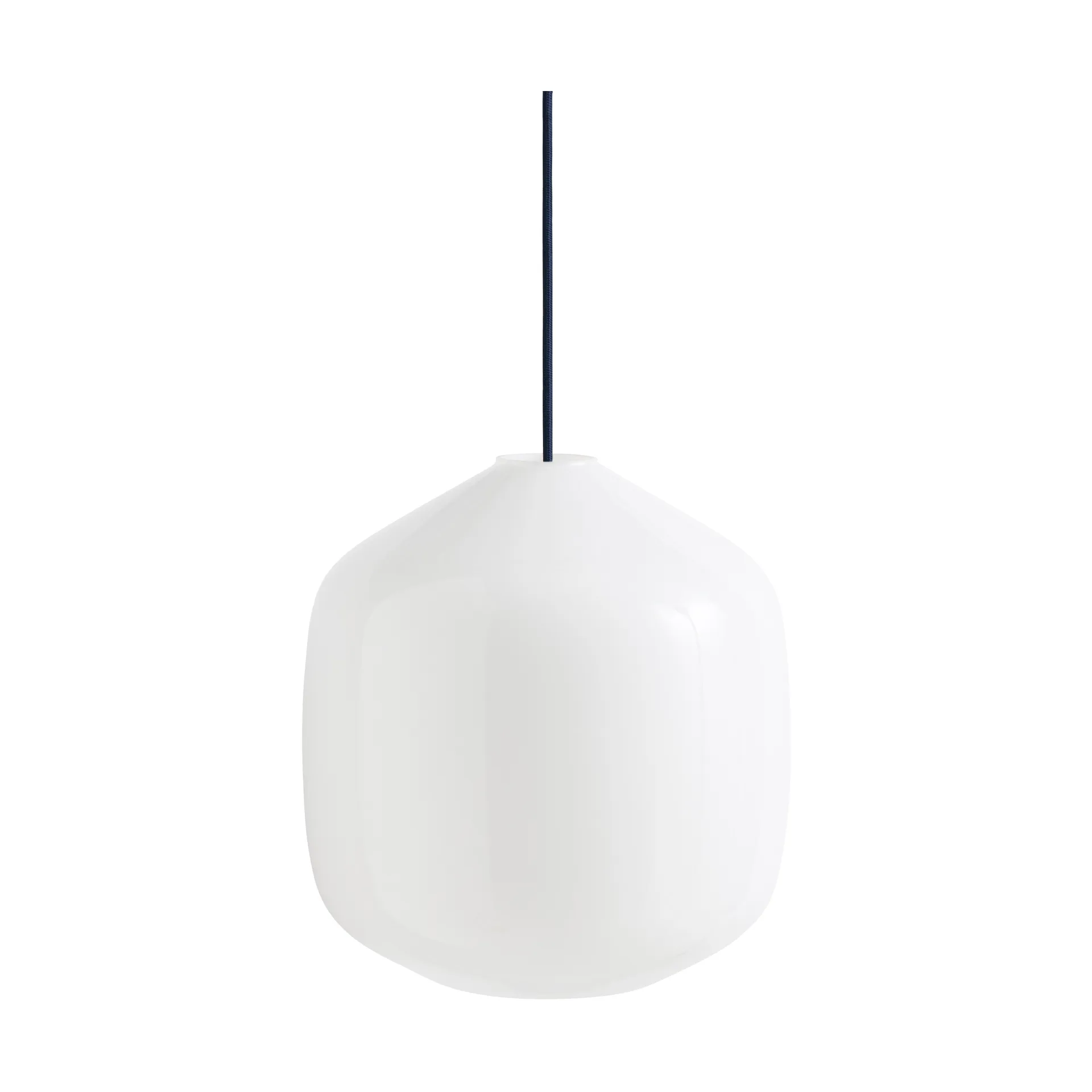 Buoy pendant lamp Ø30 cm, Opal glass-anthracite blue HAY