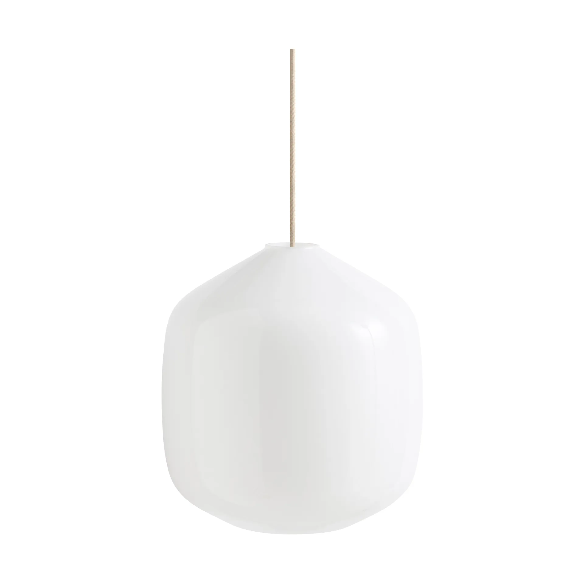 Buoy pendant lamp Ø30 cm, Opal glass-beton grey HAY