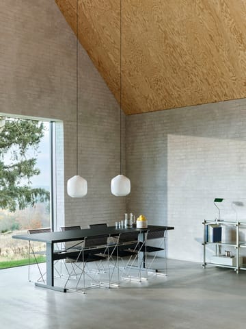 Buoy pendant lamp Ø30 cm - Opal glass-beton grey - HAY