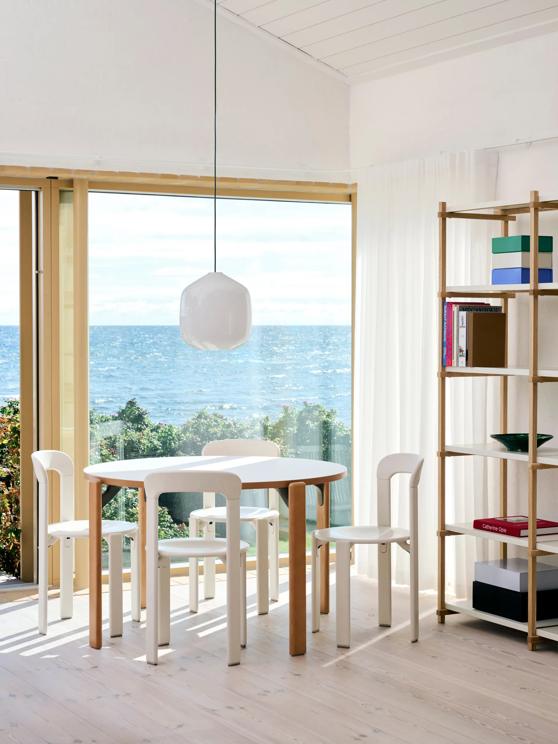 Buoy pendant lamp Ø30 cm, Opal glass-clay white HAY