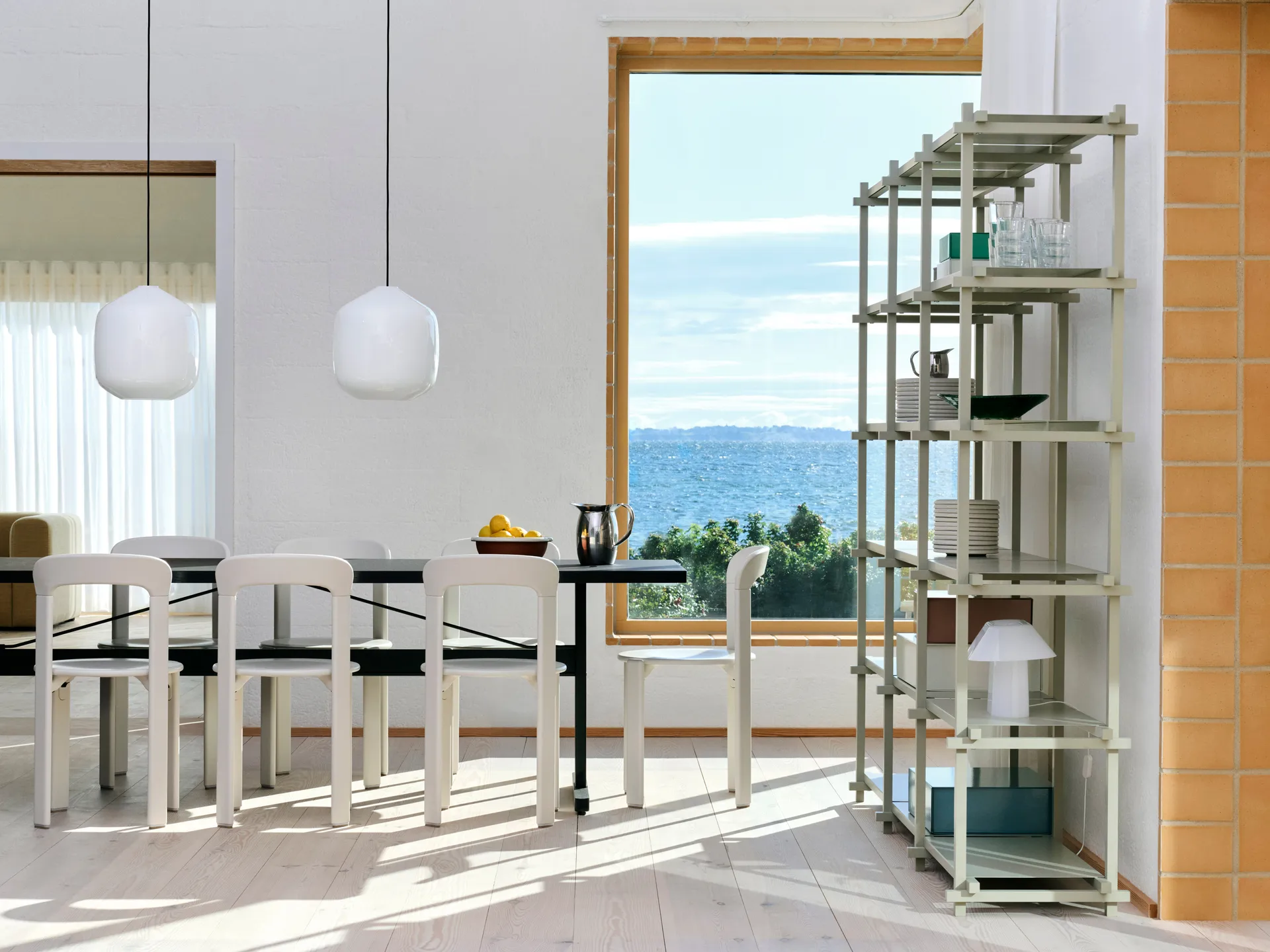 Buoy pendant lamp Ø30 cm, Opal glass-pastel lilac HAY