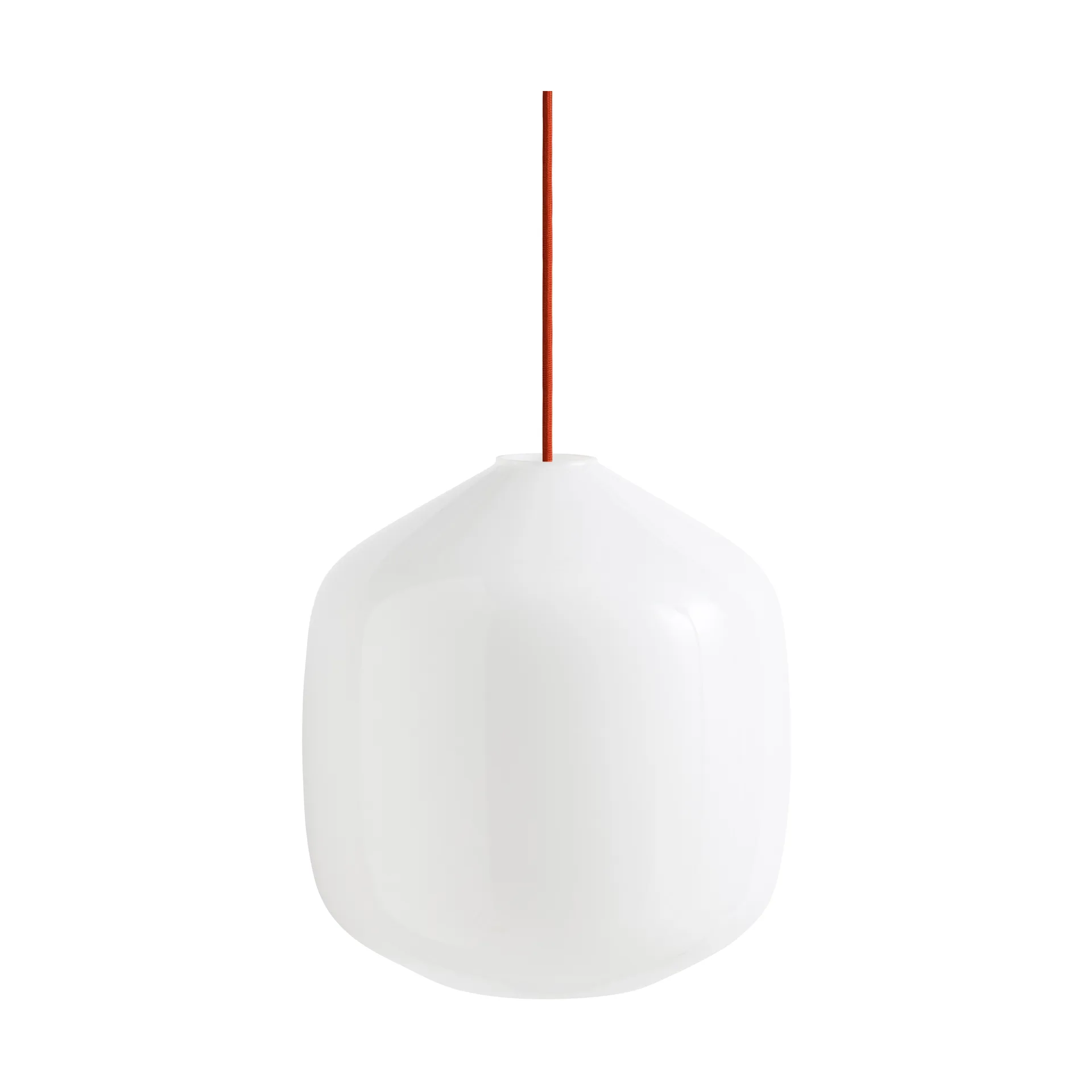 Buoy pendant lamp Ø30 cm, Opal glass-rusty red HAY