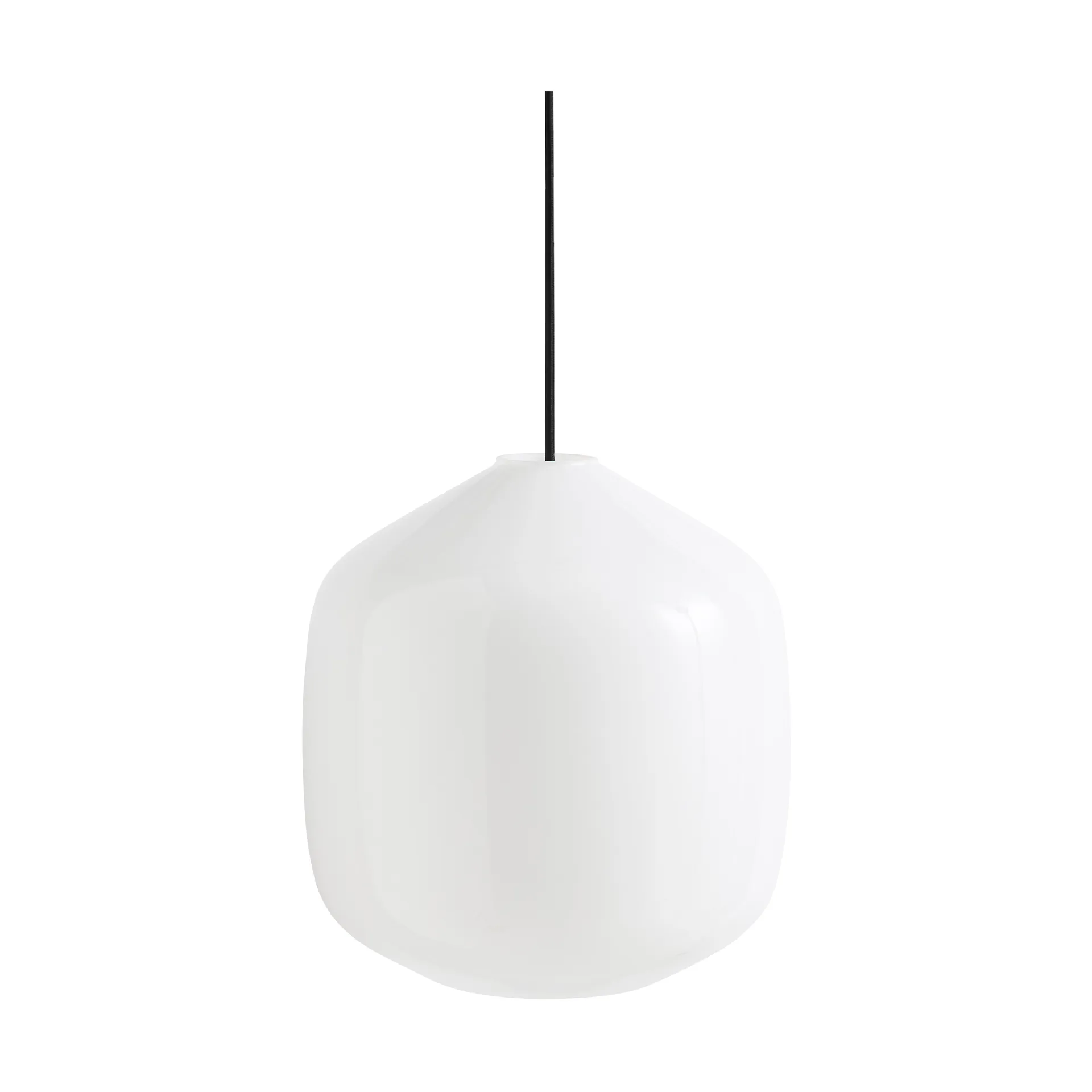 Buoy pendant lamp Ø30 cm, Opal glass-soft black HAY