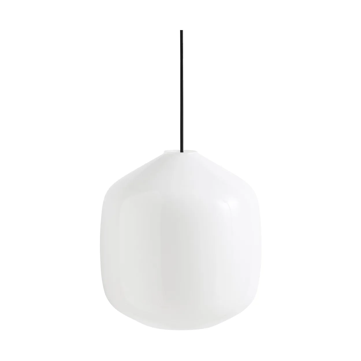 HAY Buoy pendant lamp o30 cm Opal glass-soft black | Scandinavian Design | Pendant lamps | White