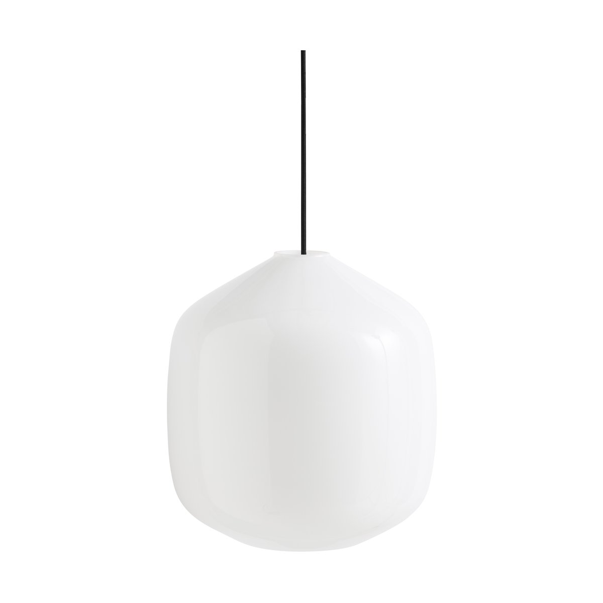 HAY Buoy pendant lamp o30 cm Opal glass-soft black | Scandinavian Design | Pendant lamps | White
