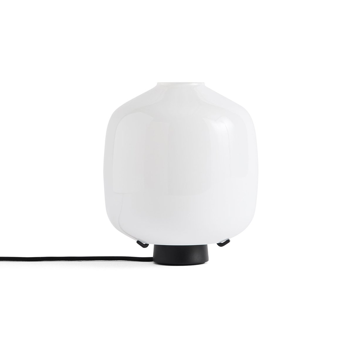 HAY Buoy table lamp o20 cm Opal glass-soft black | Scandinavian Design | Desk & table lamps | White