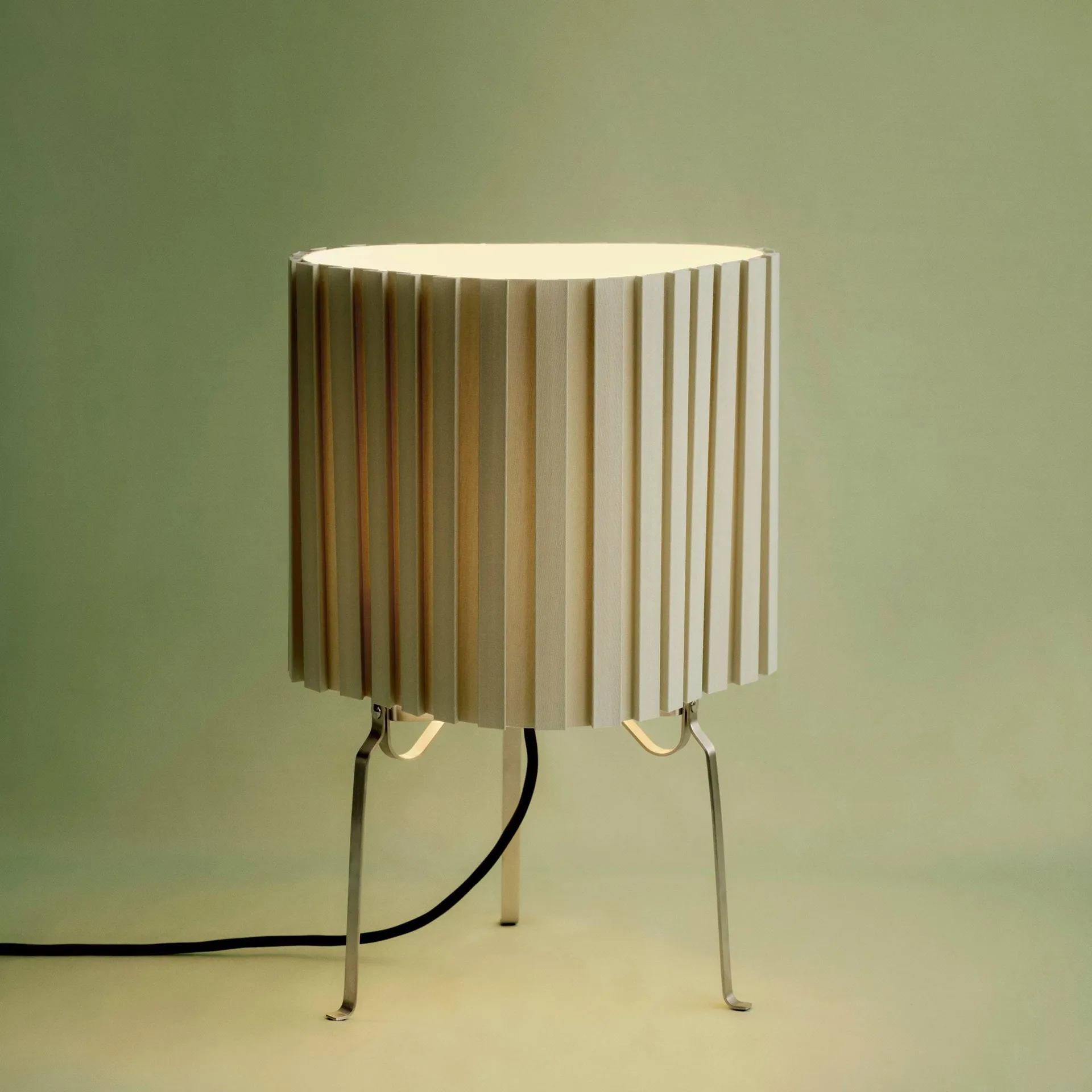 Canelé table lamp, Almond green HAY