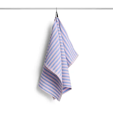Canteen cotton kitchen towel 52x80 cm - Sky blue-light pink block stripe - HAY