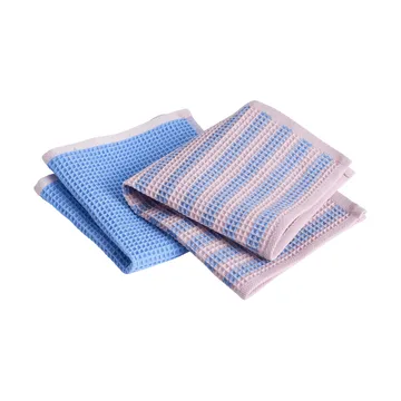 Canteen dishcloths 31x31 cm 2-pack - Sky blue-pink mix - HAY
