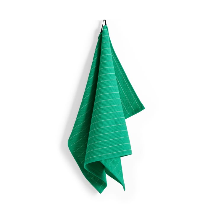 Canteen kitchen towel 52x80 cm - Emerald pinstripe - HAY