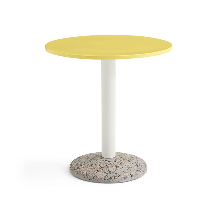Ceramic Table Ø70 cm - Bright yellow - HAY