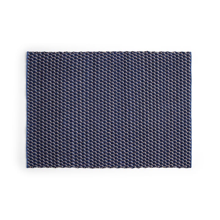 Channel rug - Blue-white 140x200 cm - HAY