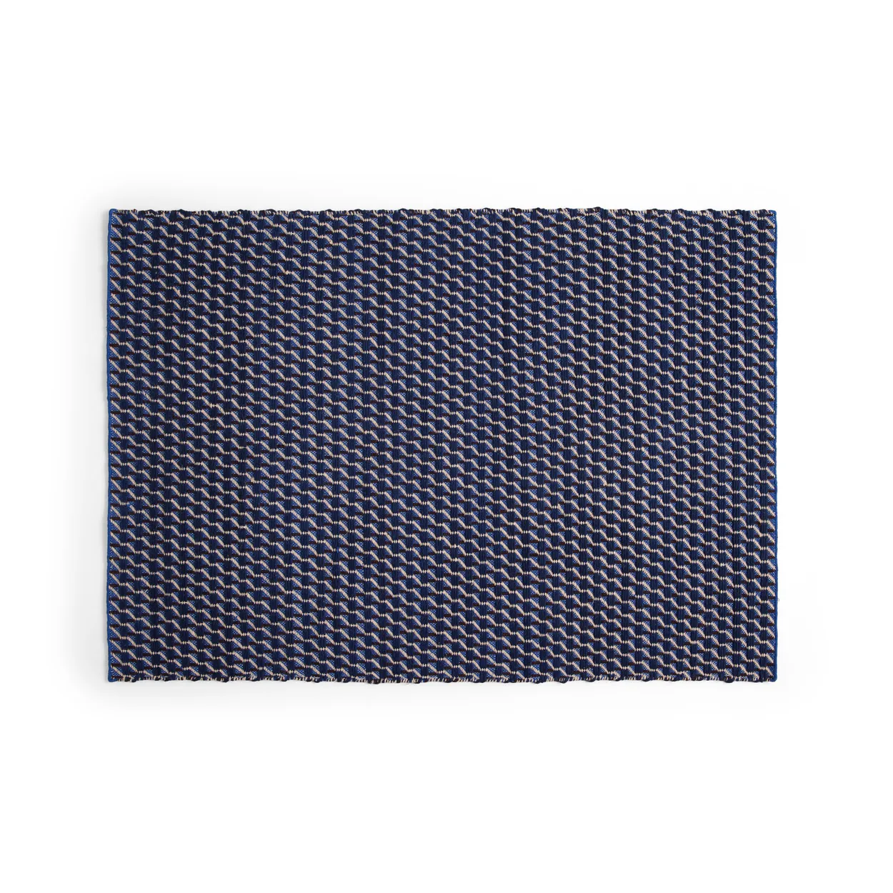 HAY Channel rug Blue-white 170x240 cm | Scandinavian Design | Wool rugs | Blue