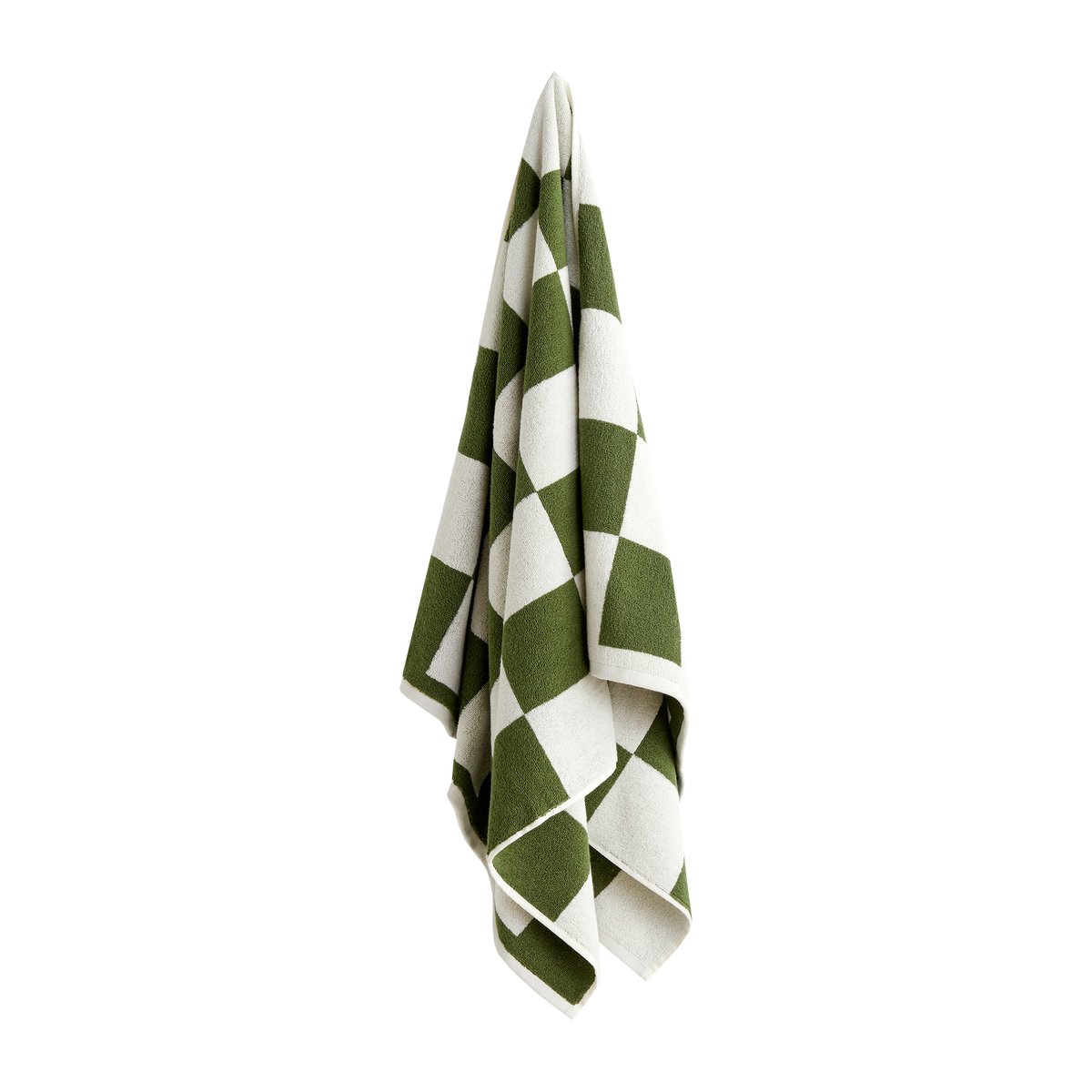 HAY Check bath towel 70x136 cm Matcha | Scandinavian Design | Bath towels | Brown