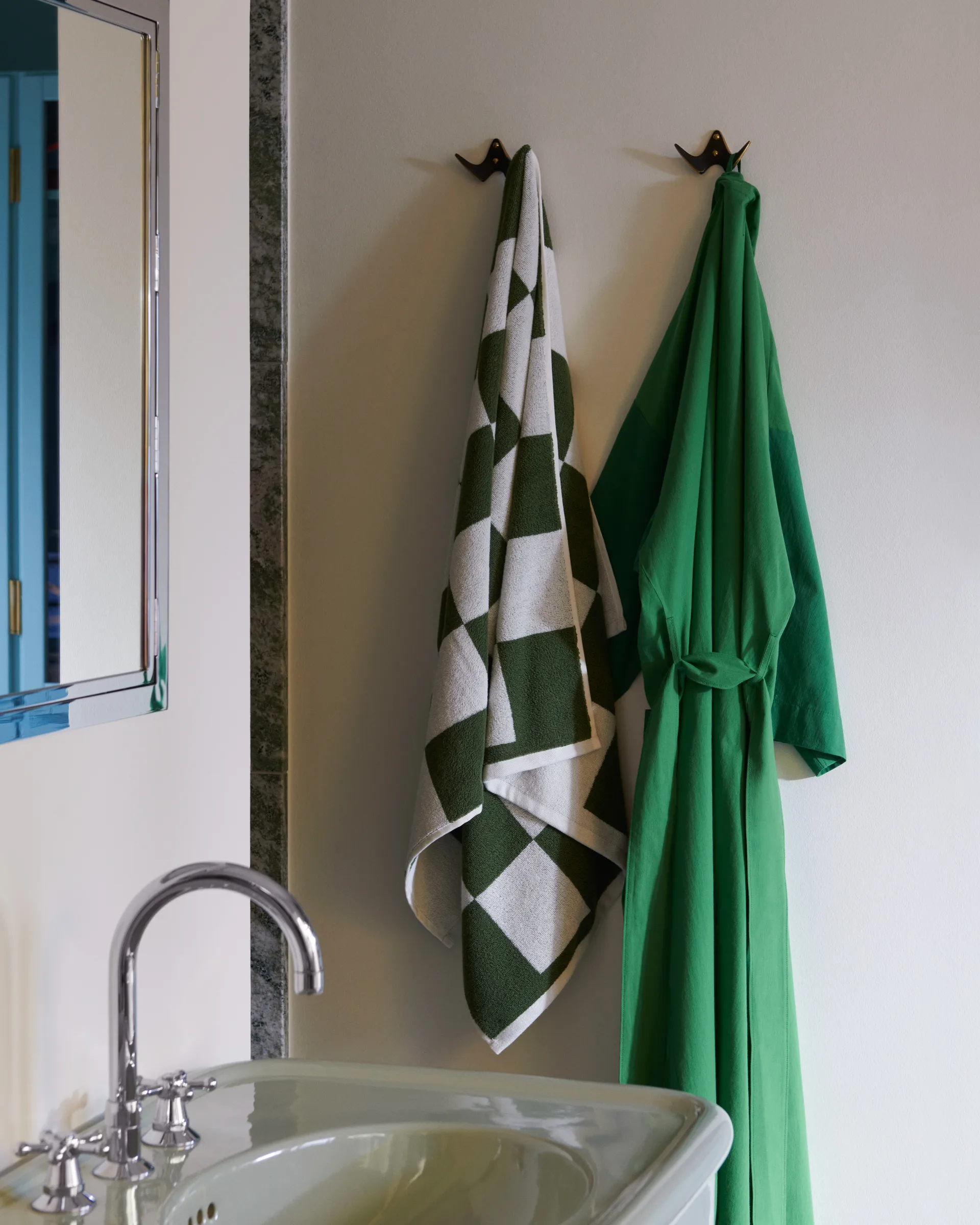 Check bath towel 70x136 cm, Matcha HAY