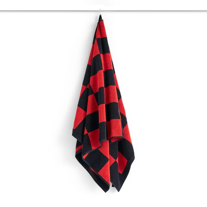 Check bath towel 70x136 cm, Poppy red HAY