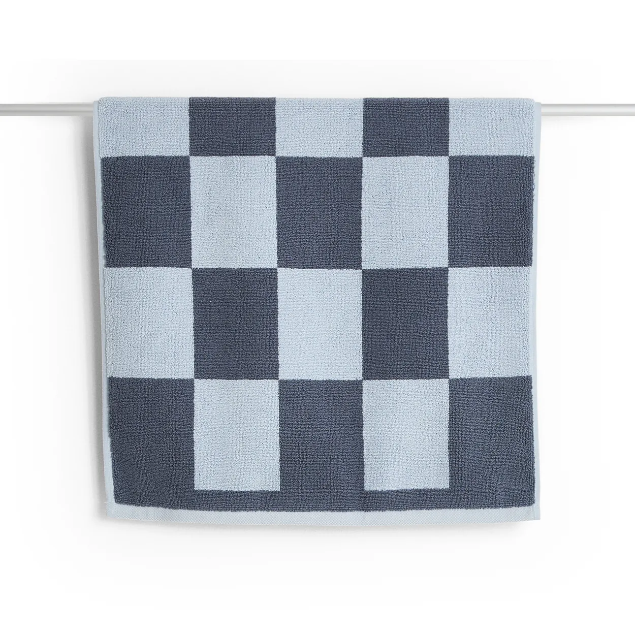 HAY Check bathroom rug 50x90 cm Steel blue | Scandinavian Design | Bath mats | Blue
