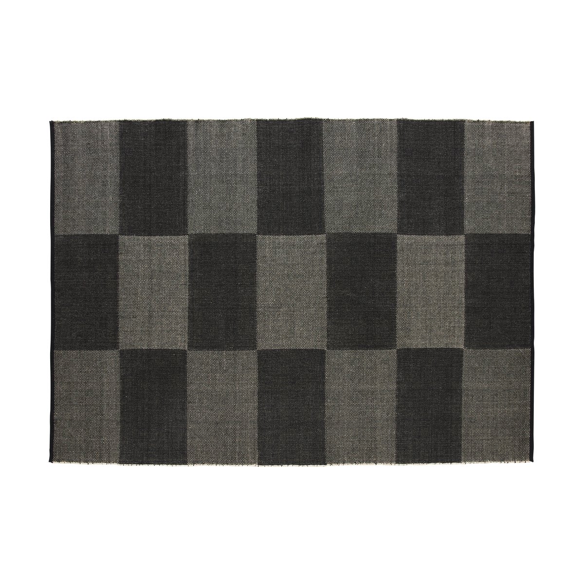 HAY Check rug L Black 170x240 cm | Scandinavian Design | Wool rugs | Black