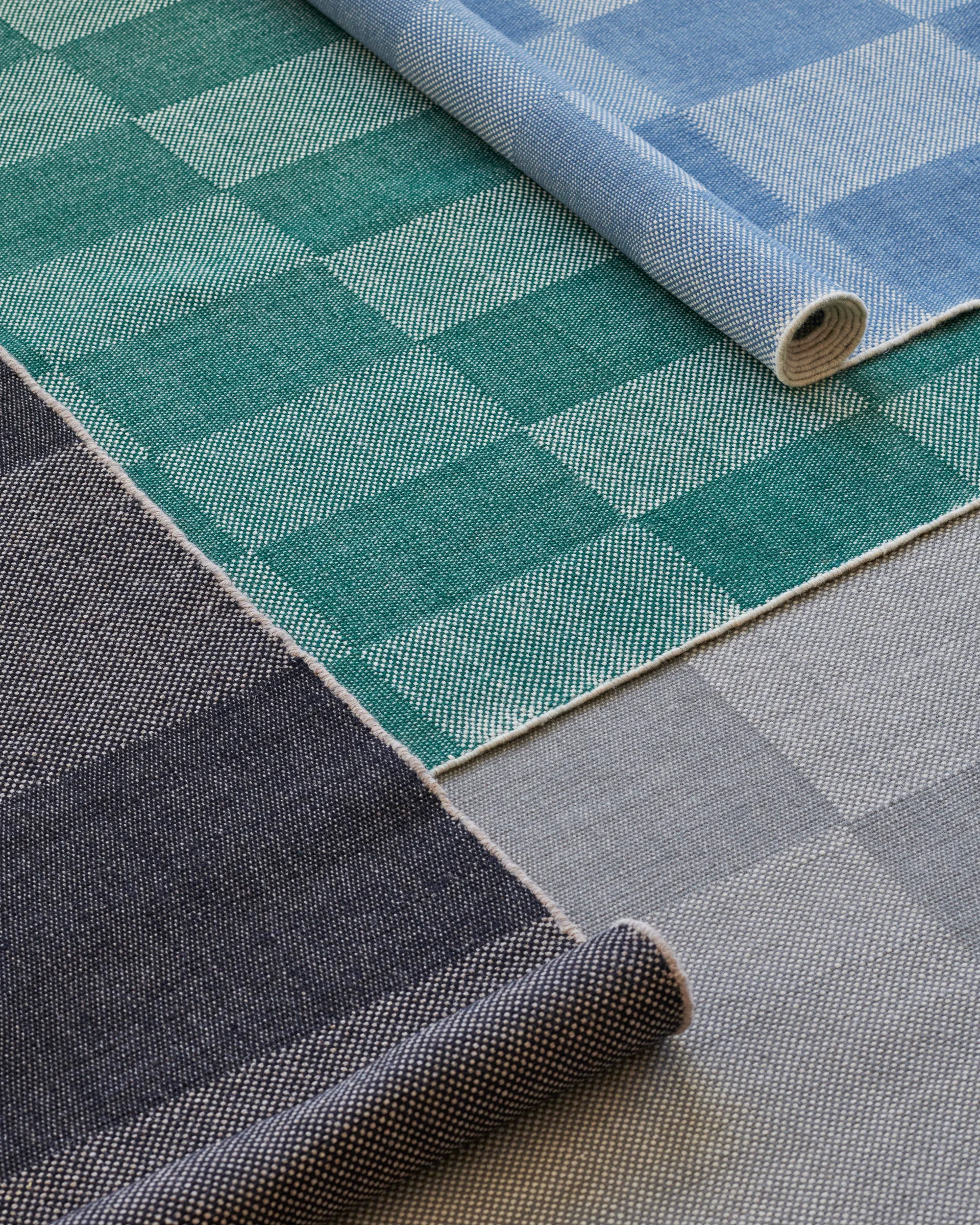 Check rug S, Light blue 140x200 cm HAY