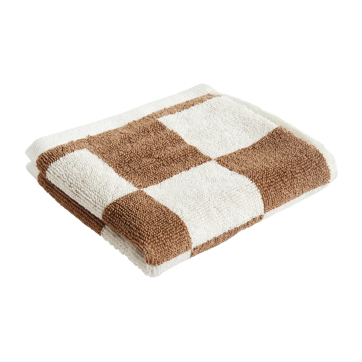 HAY Check towel 30x30 cm Cappuccino | Scandinavian Design | Hand towels | Brown