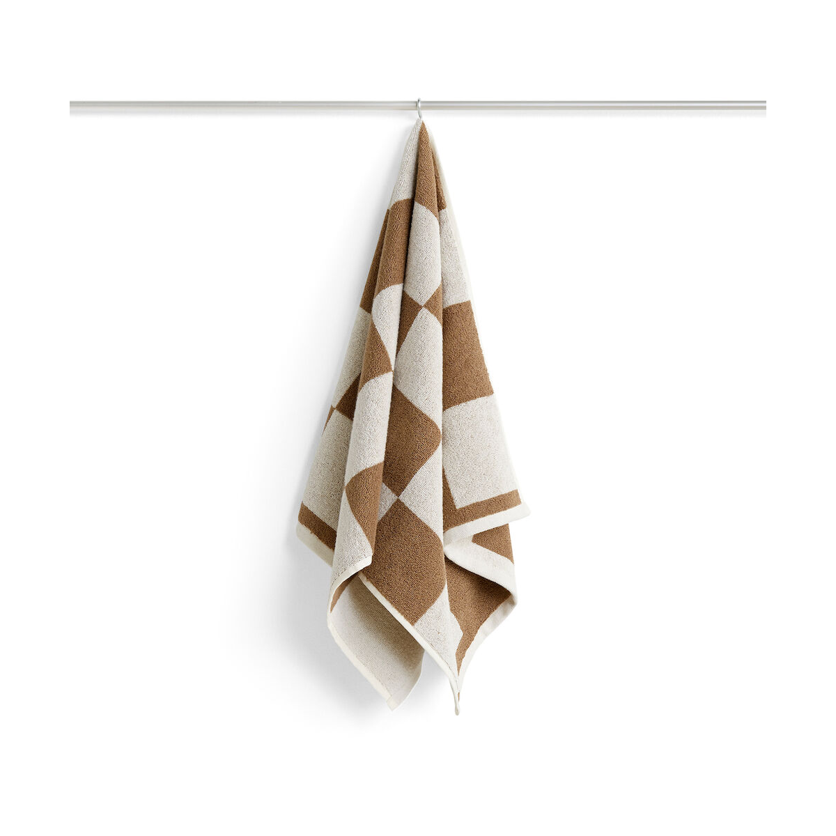 HAY Check towel 50x90 cm Cappuccino | Scandinavian Design | Hand towels | Brown