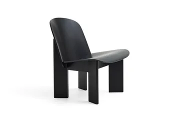 Chisel lounge chair - Black lacquered oak - HAY