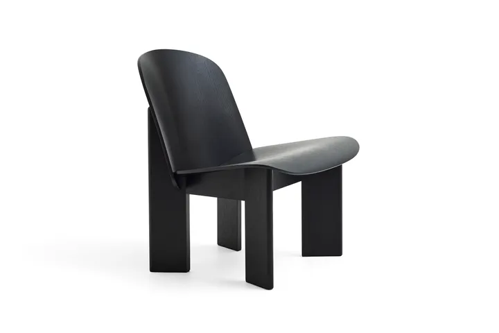 Chisel lounge chair - Black lacquered oak - HAY