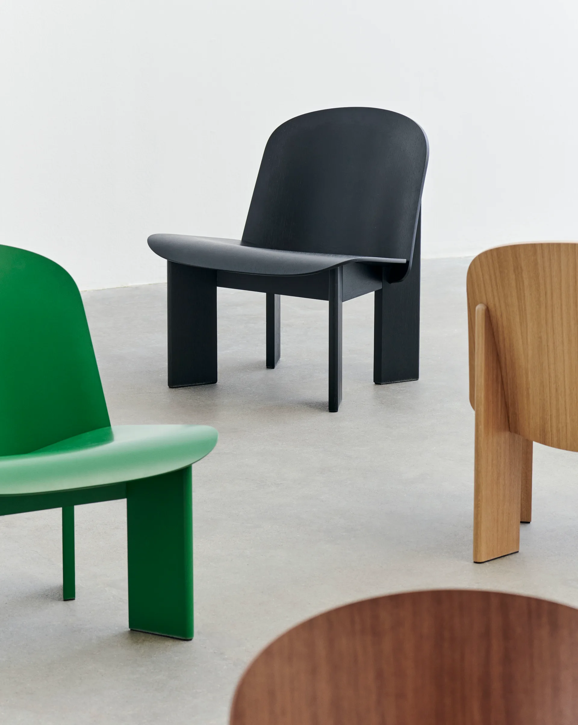 Chisel lounge chair, Black lacquered oak HAY