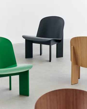 Chisel lounge chair - Black lacquered oak - HAY