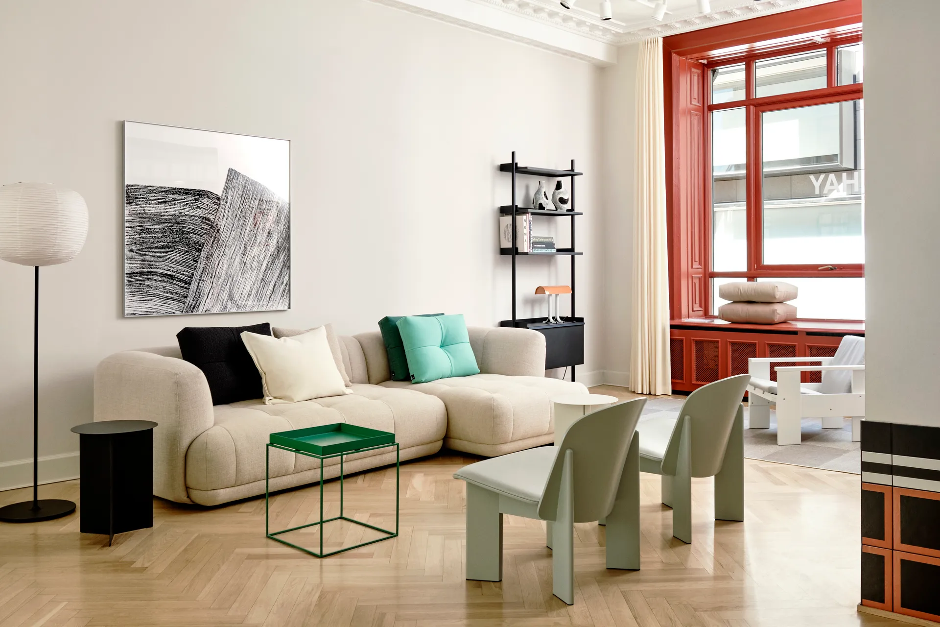 Chisel lounge chair, Eucalyptus lacquered beech HAY