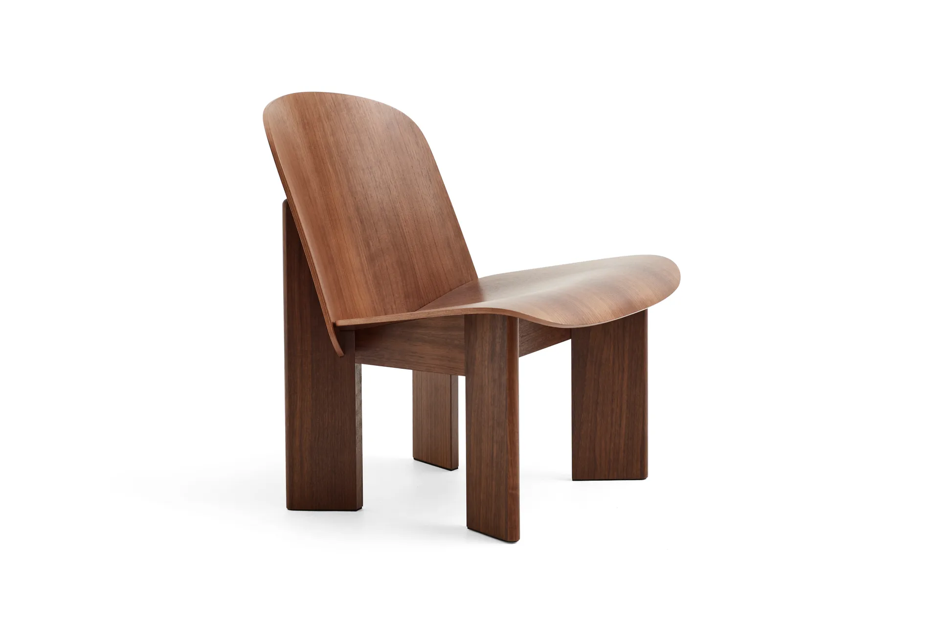 Chisel lounge chair, Lacquered walnut HAY