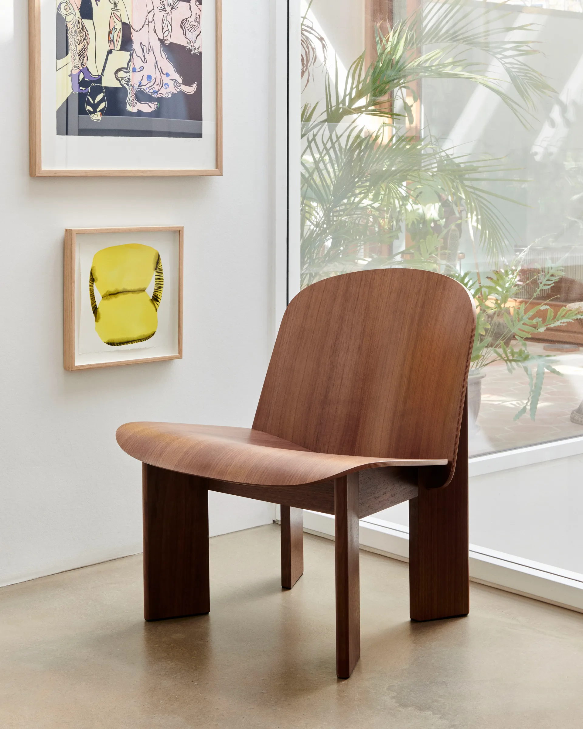 Chisel lounge chair, Lacquered walnut HAY