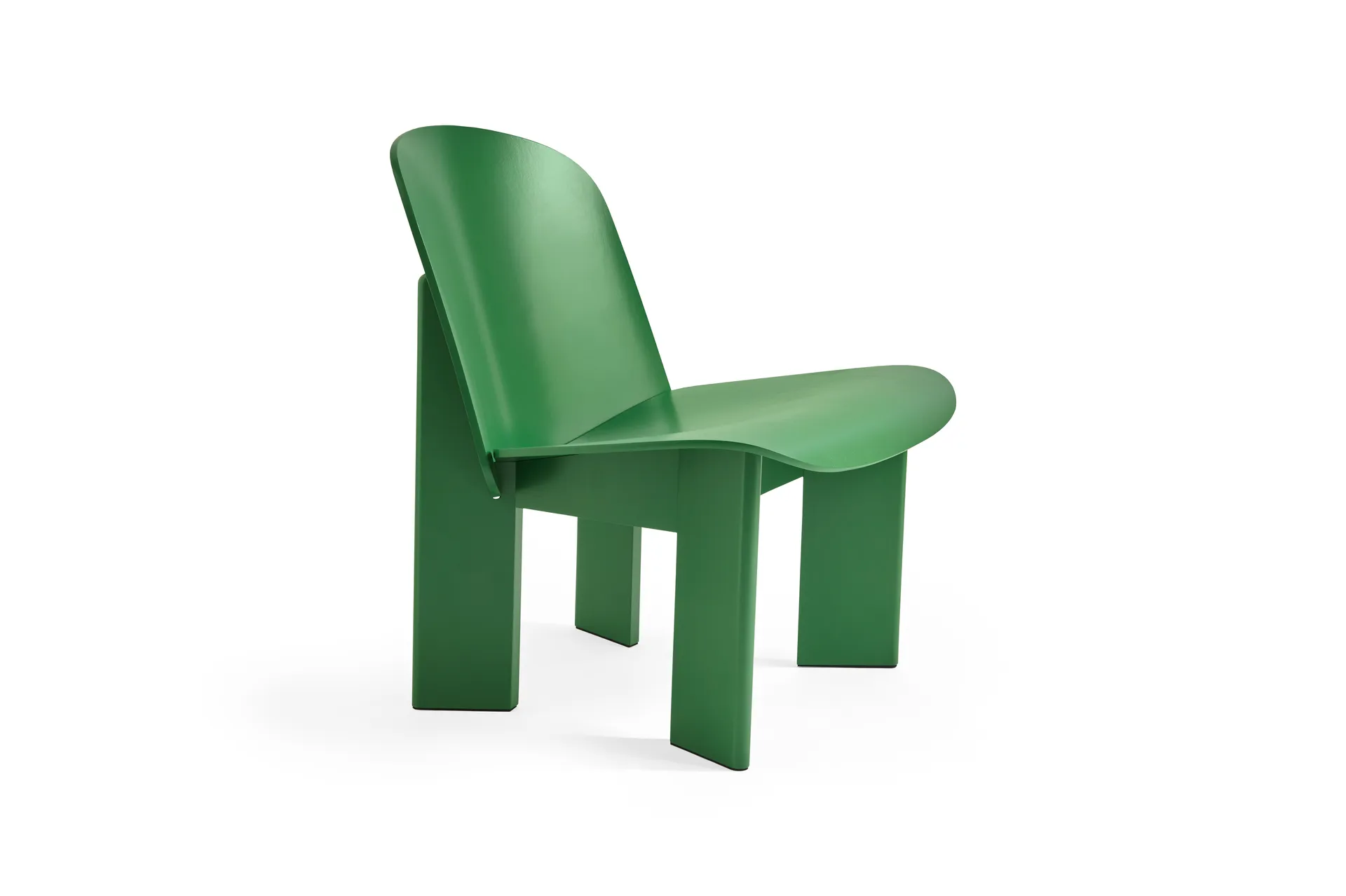 Chisel lounge chair, Lush green lacquered beech HAY