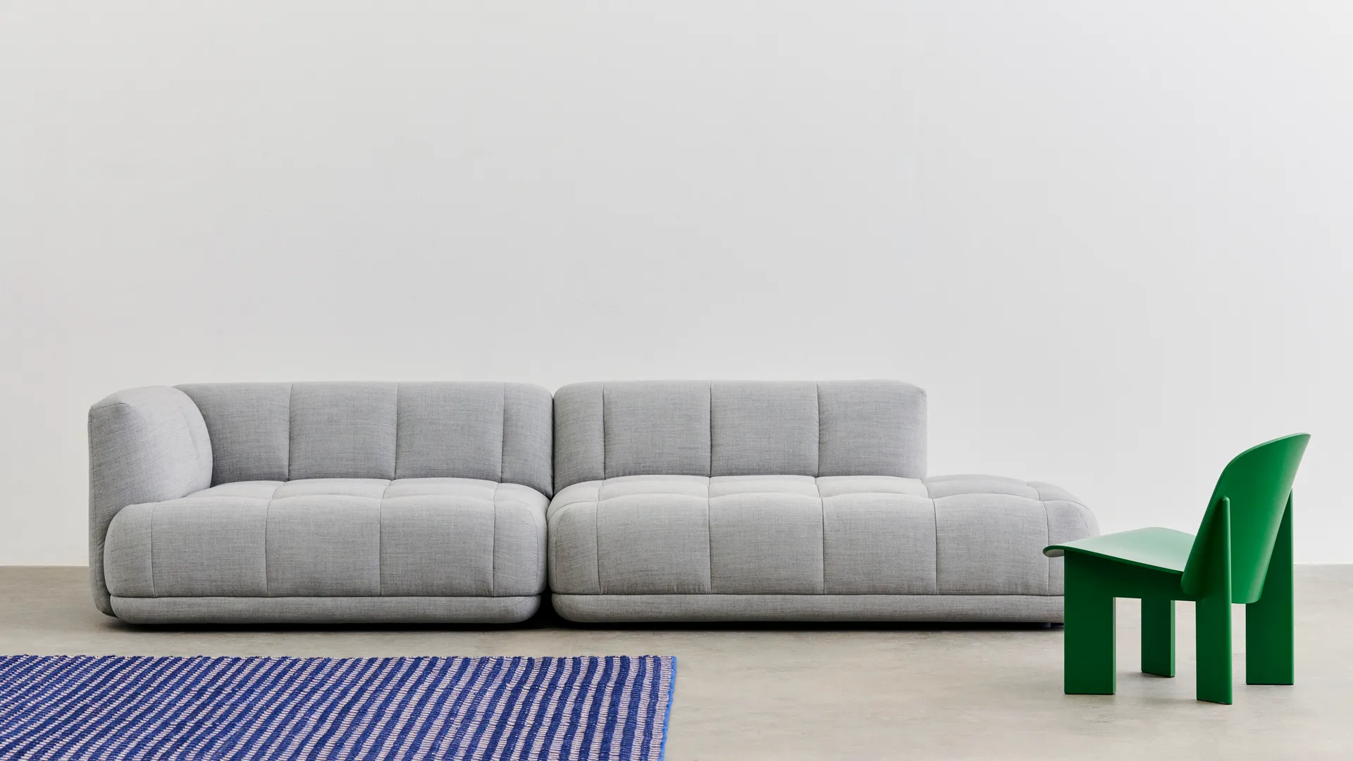 Chisel lounge chair, Lush green lacquered beech HAY