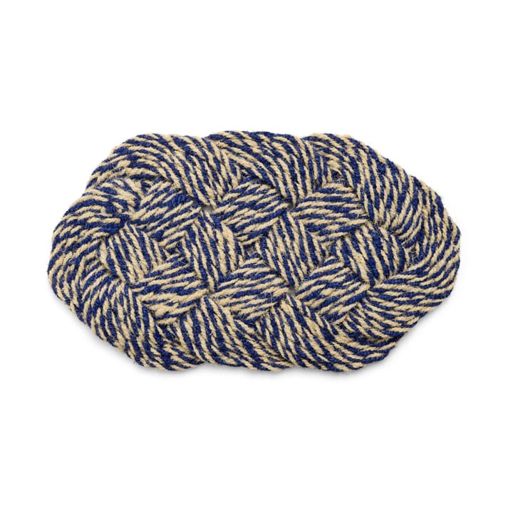 Coco doormat 40x80 cm - Swirl blue-off white - HAY