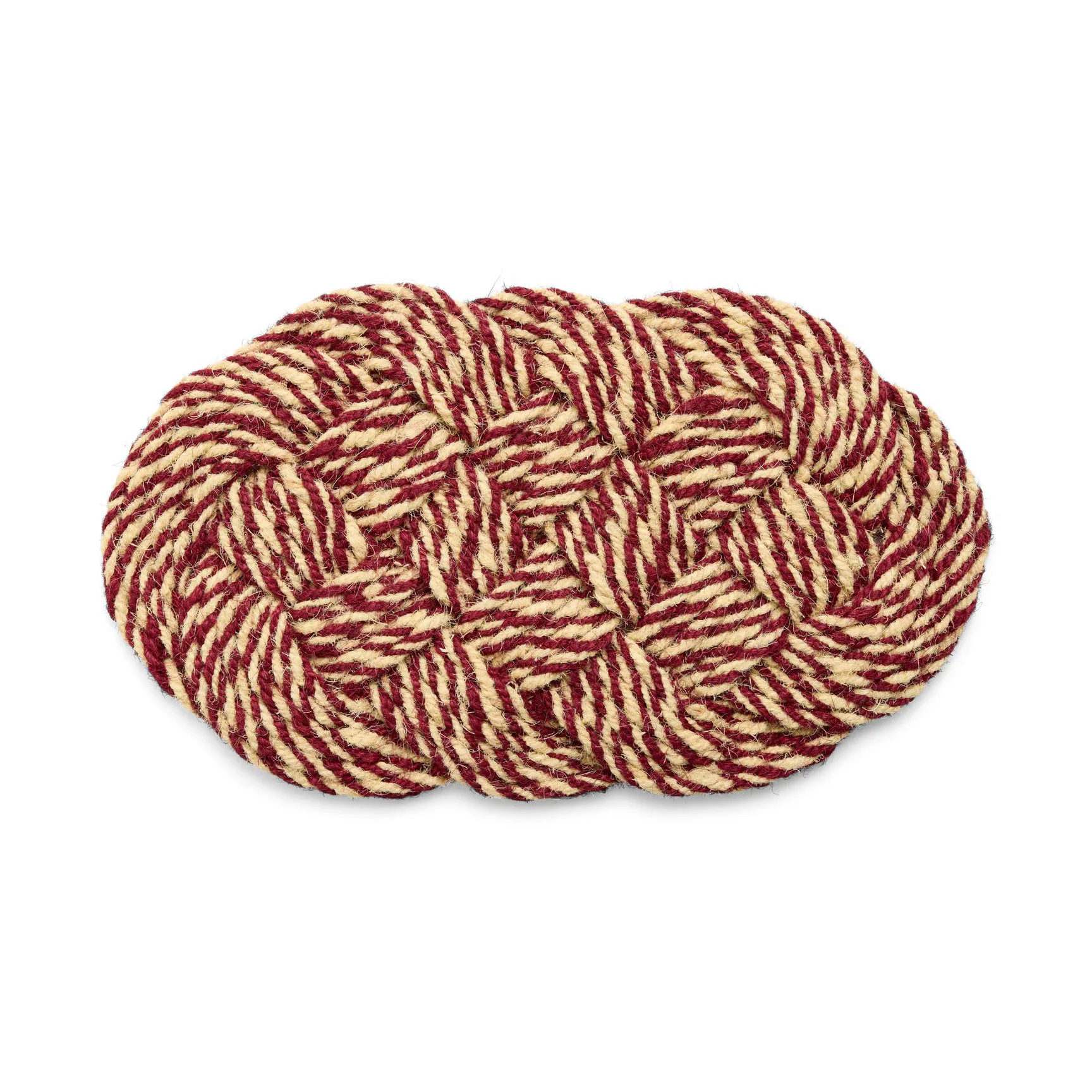 Coco doormat 40x80 cm, Swirl bordeaux-off white HAY