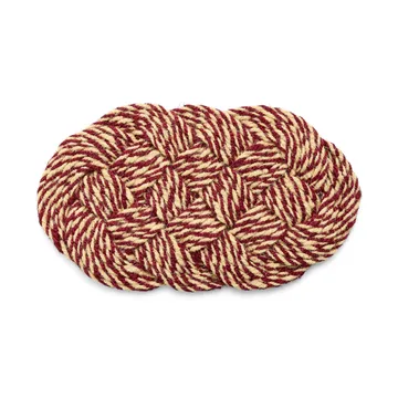 Coco doormat 40x80 cm - Swirl bordeaux-off white - HAY