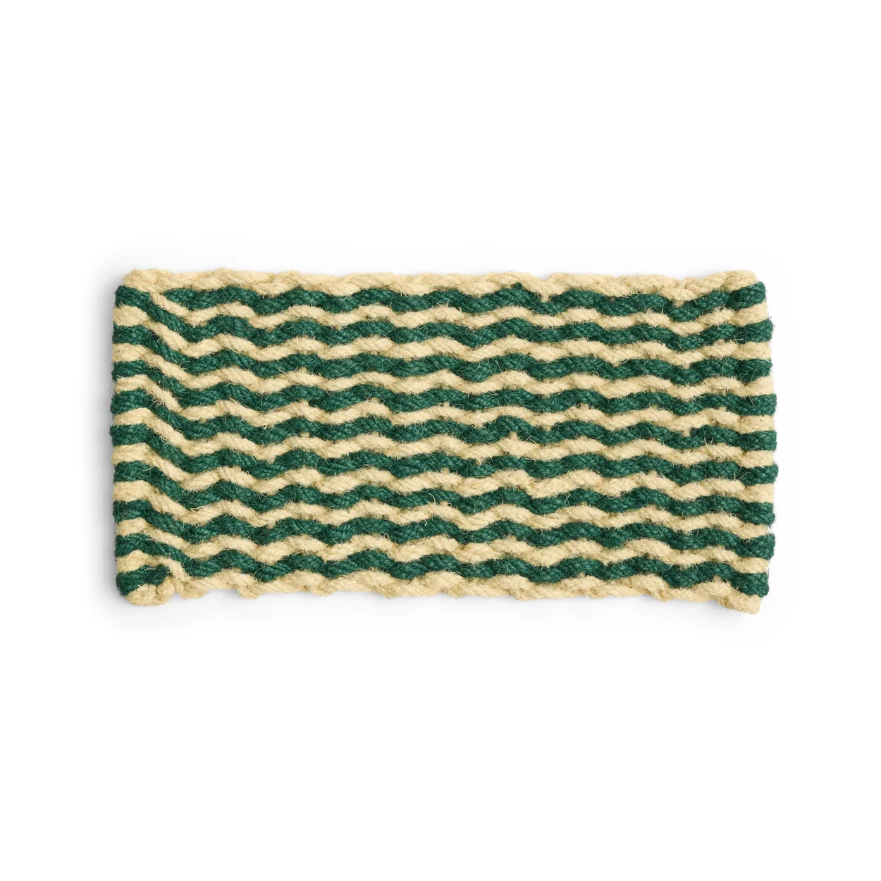 HAY Coco Stripe Wave doormat Dark green-white | Scandinavian Design | Door mats | Multi