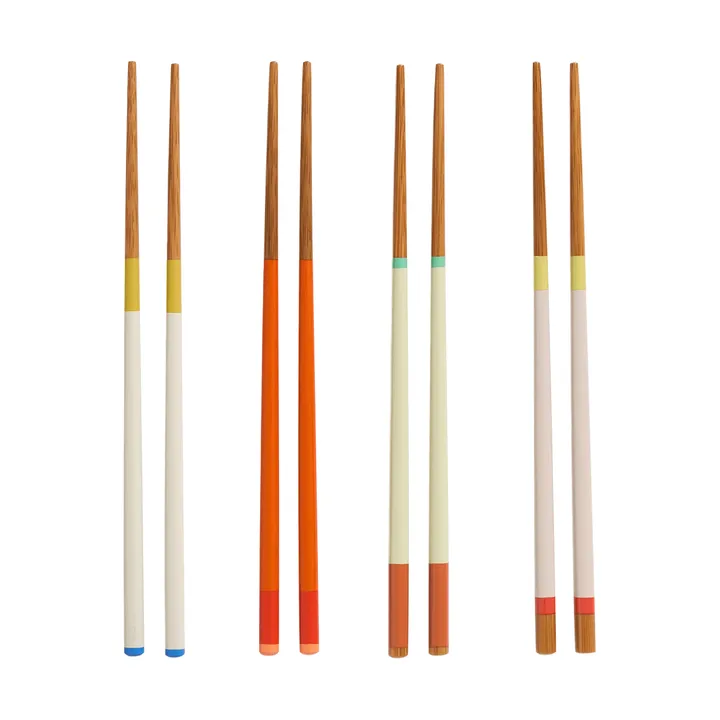 Colour chopsticks 4-pack - Bright - HAY