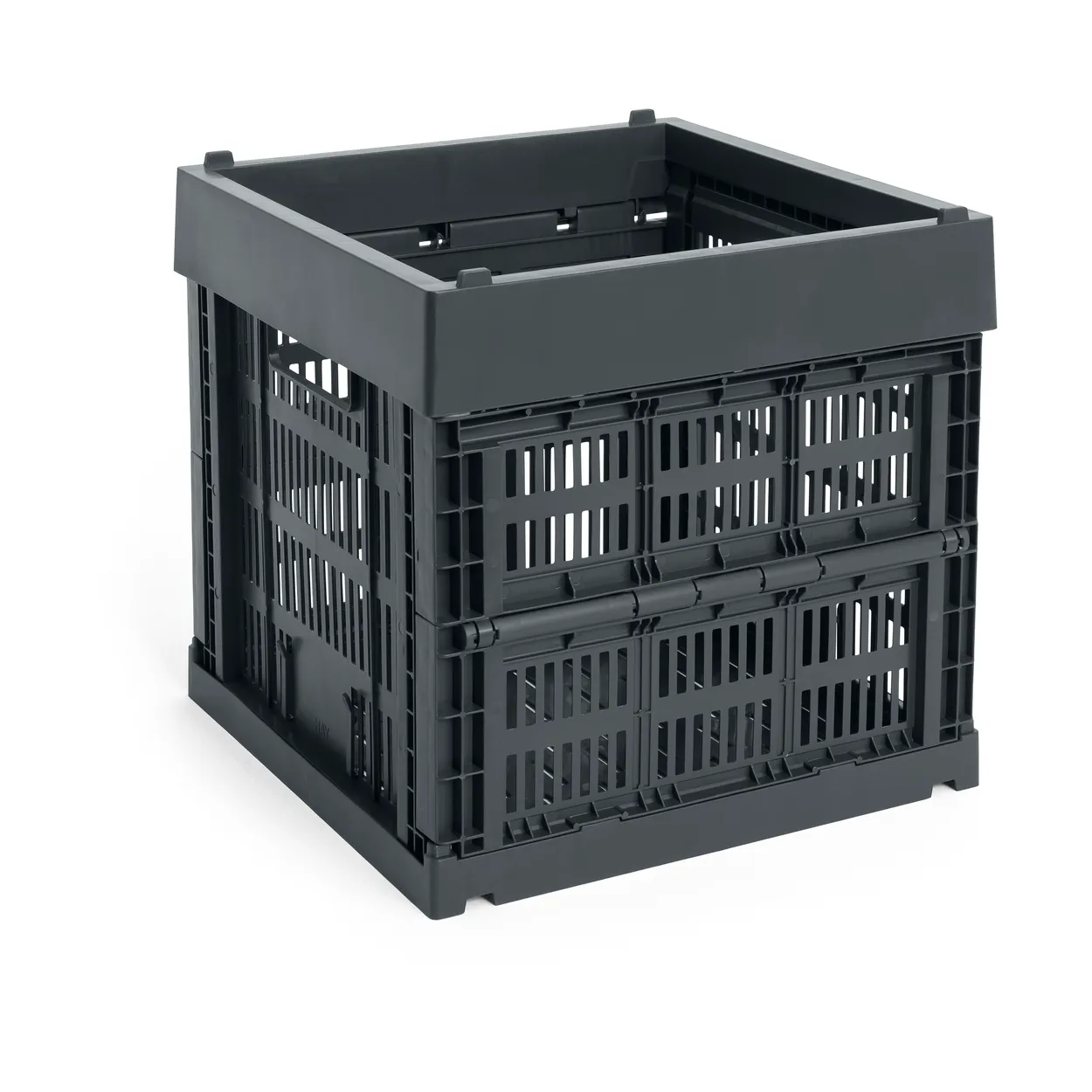 HAY Colour Crate Cube 29.5x29.5 cm Charcoal | Scandinavian Design | Boxes & jars | Black