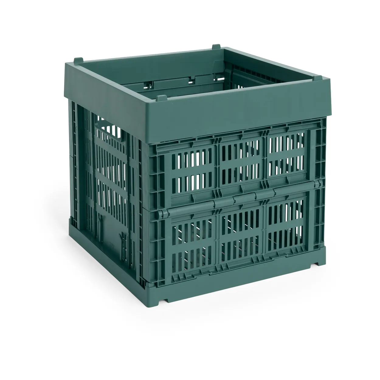 HAY Colour Crate Cube 29.5x29.5 cm Dark green | Scandinavian Design | Boxes & jars | Green