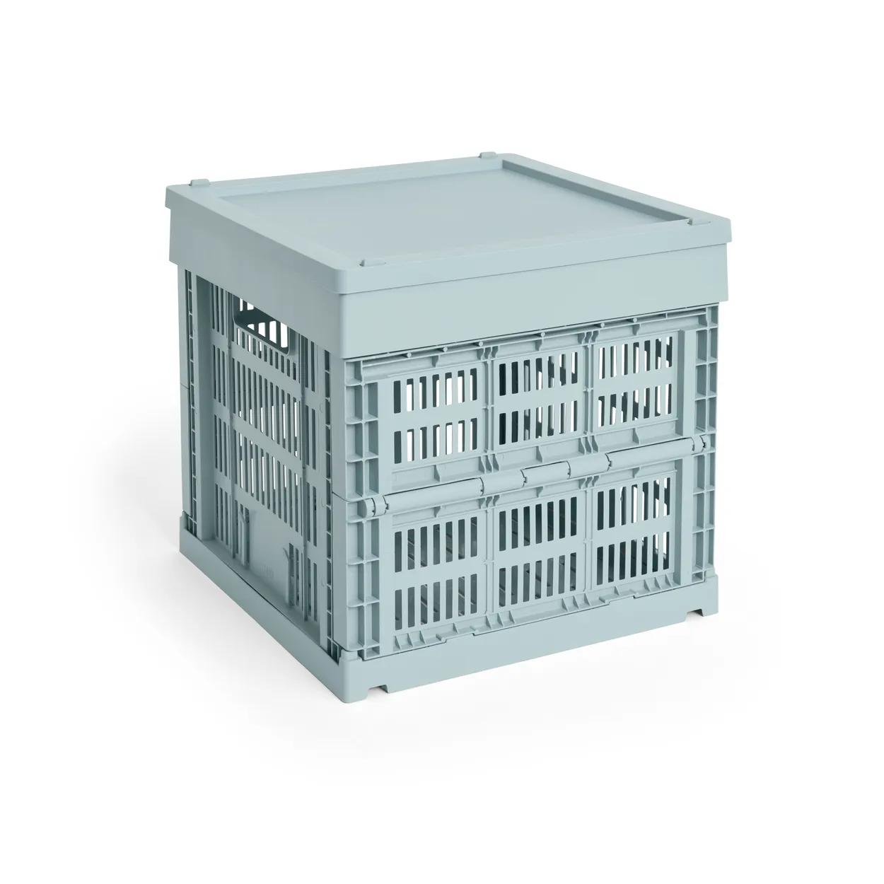 HAY Colour Crate Cube 29.5x29.5 cm Dusty blue | Scandinavian Design | Boxes & jars | Blue