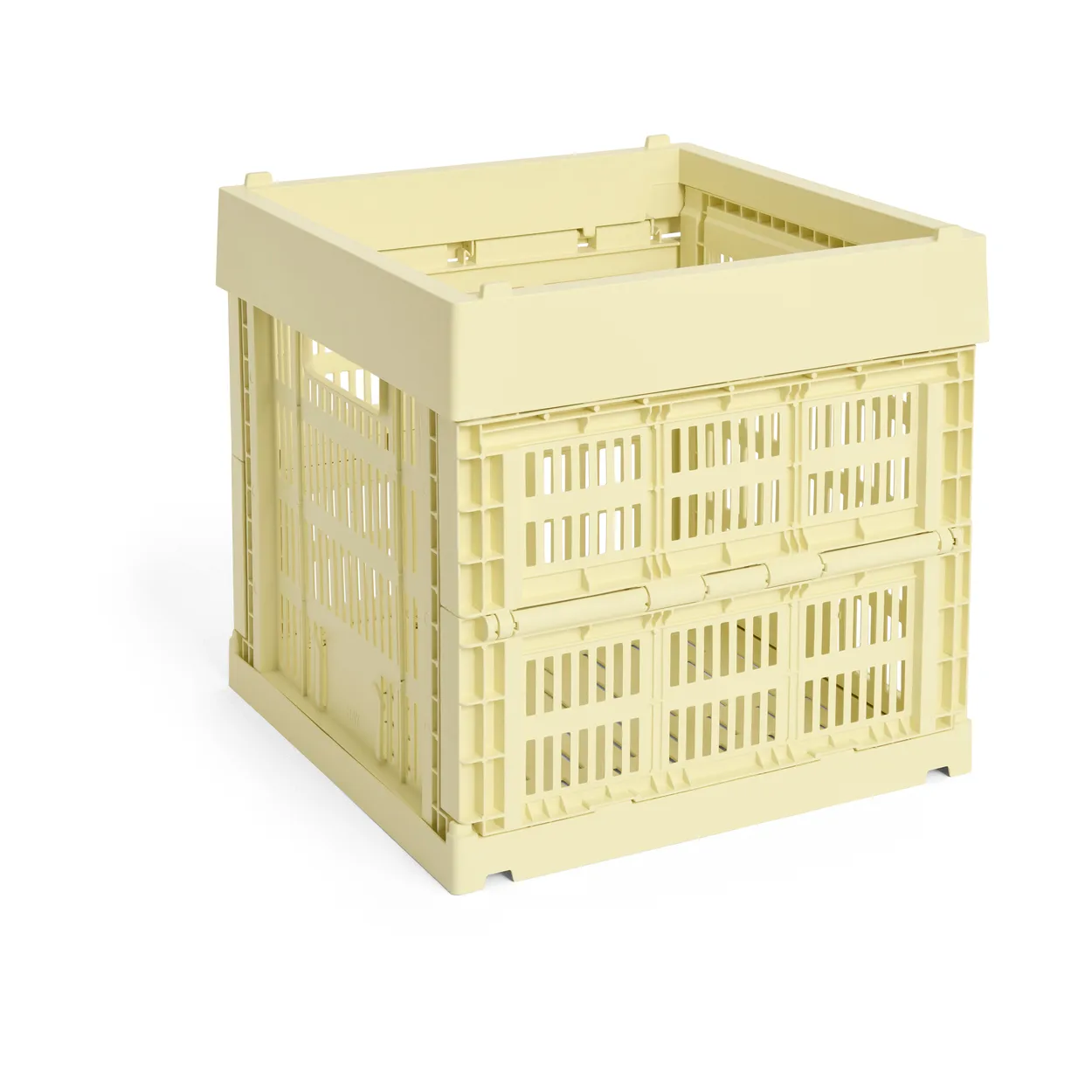 HAY Colour Crate Cube 29.5x29.5 cm Light yellow | Scandinavian Design | Boxes & jars | Yellow