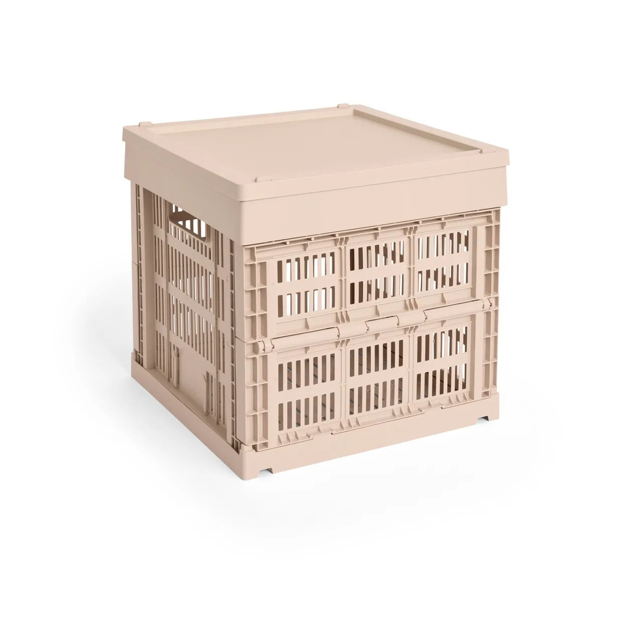 HAY Colour Crate Cube 29.5x29.5 cm Powder | Scandinavian Design | Boxes & jars | Beige