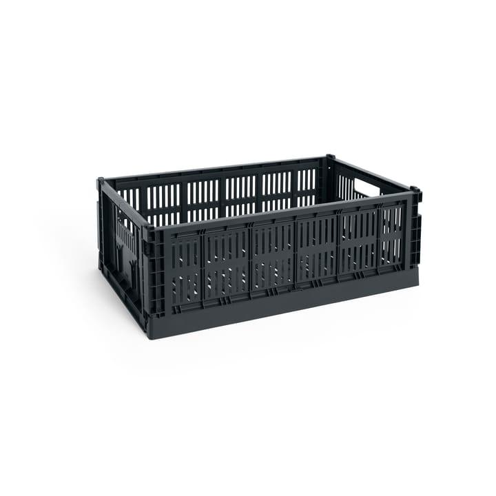 Colour Crate L 34.5x53 cm - Charcoal - HAY