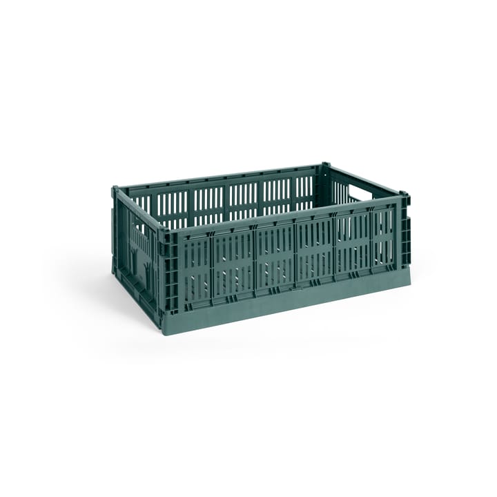 Colour Crate L 34.5x53 cm - Dark green - HAY