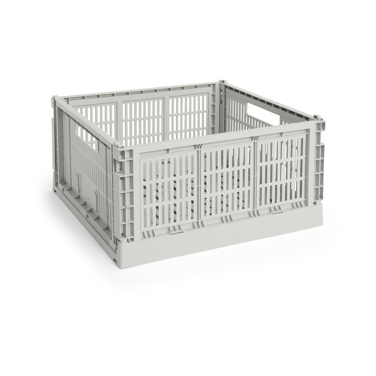 HAY Colour Crate L Square 42x42 cm Grey | Scandinavian Design | Boxes & jars | Grey
