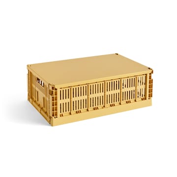 Colour Crate lid large - Golden yellow - HAY